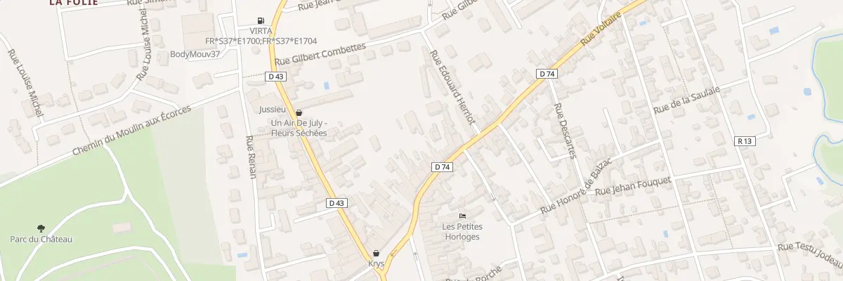 Plan du 9 Rue Voltaire à Château-Renault