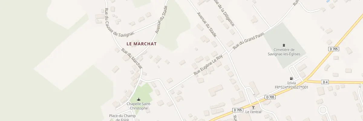 Plan du 10 Rue Eugène Le Roy à Savignac-les-Églises