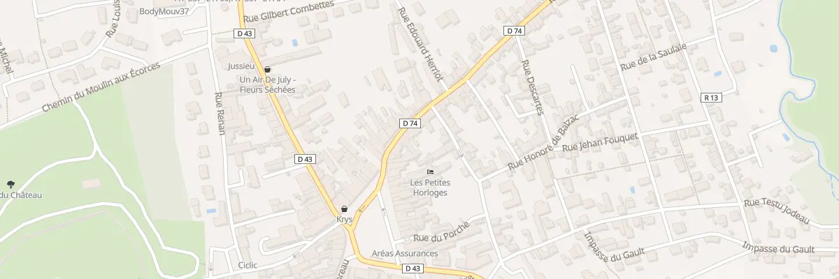 Plan du 10 Rue Voltaire à Château-Renault