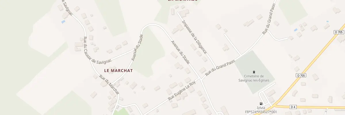 Plan du 13 Av du Stade à Savignac-les-Églises