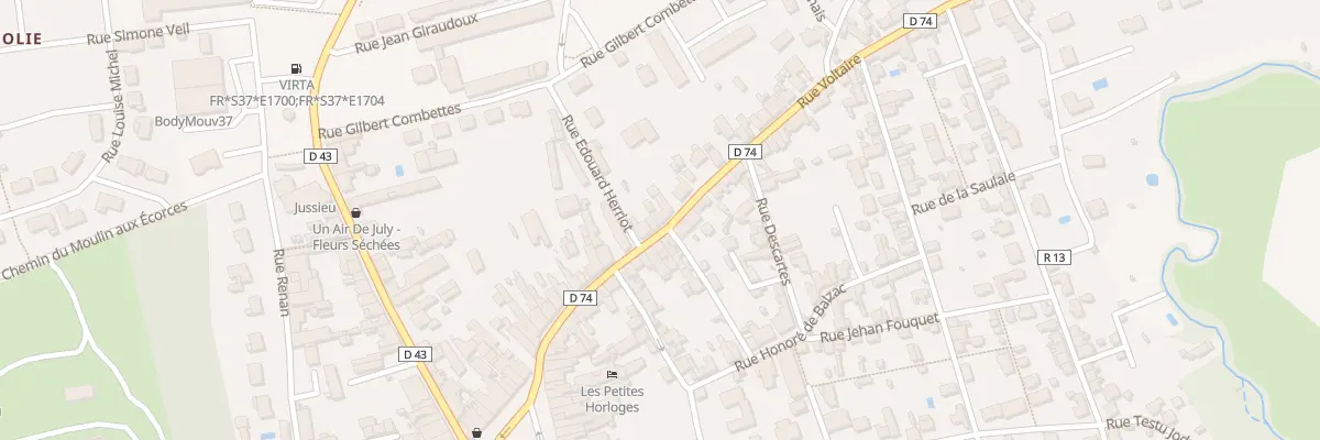 Plan du 25 Rue Voltaire à Château-Renault