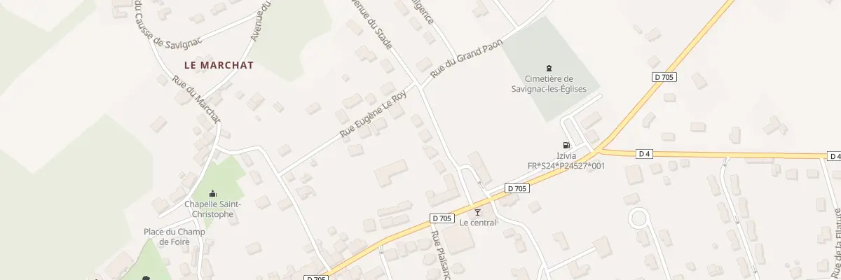 Plan du 5 Av du Stade à Savignac-les-Églises