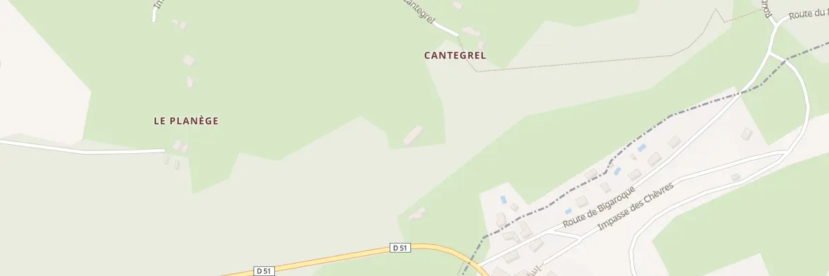 Plan du 630 Che de Cantegrel à Saint-Chamassy