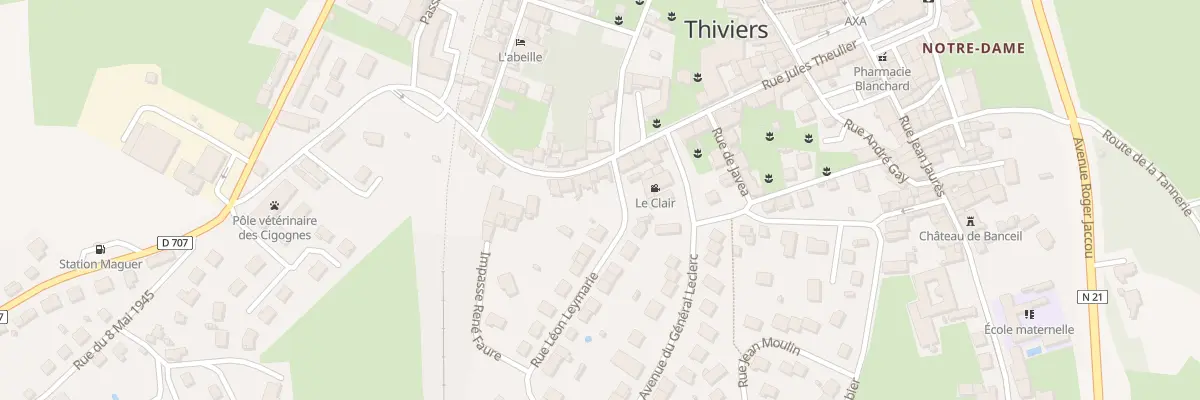 Plan du 33 Rue Jules Theulier à Thiviers