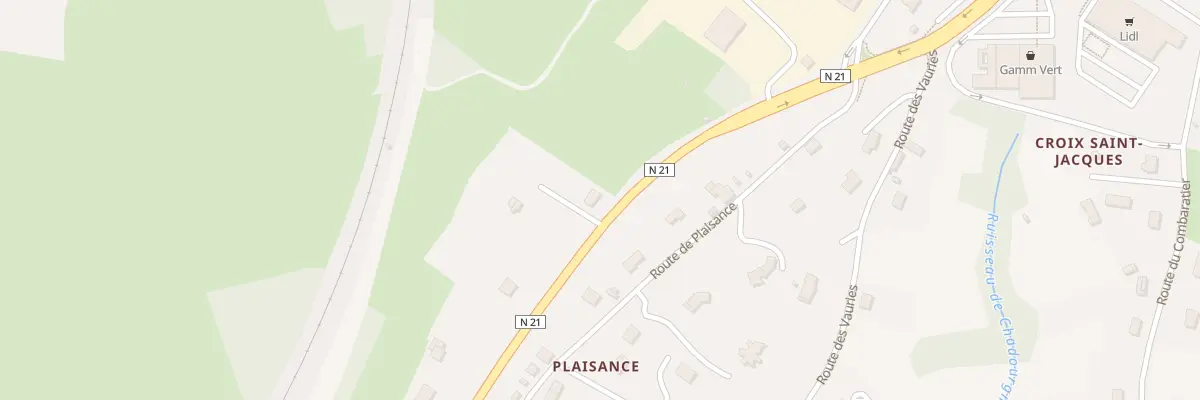 Plan du 1098 Plaisance à Thiviers