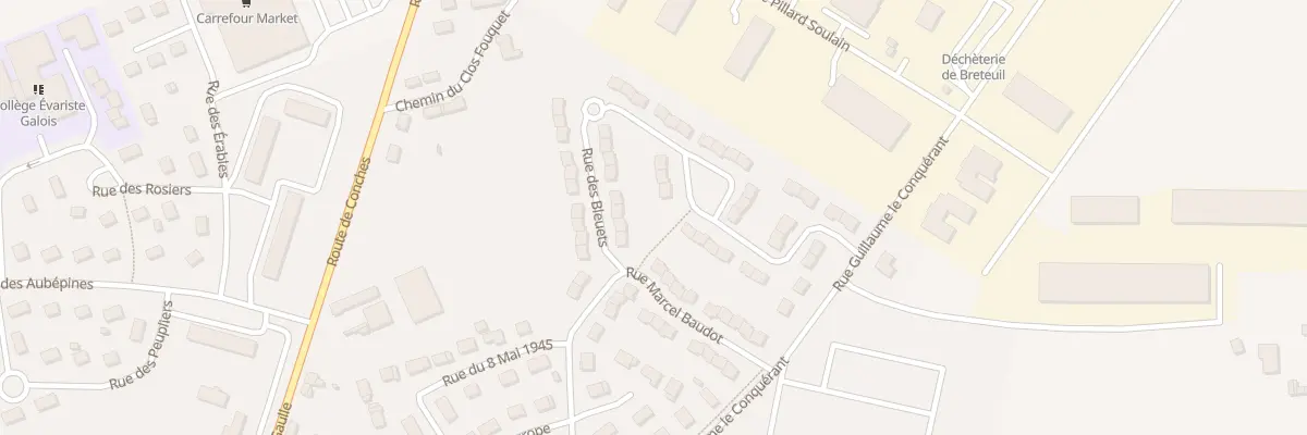 Plan du 6 Rue des Coquelicots à Breteuil