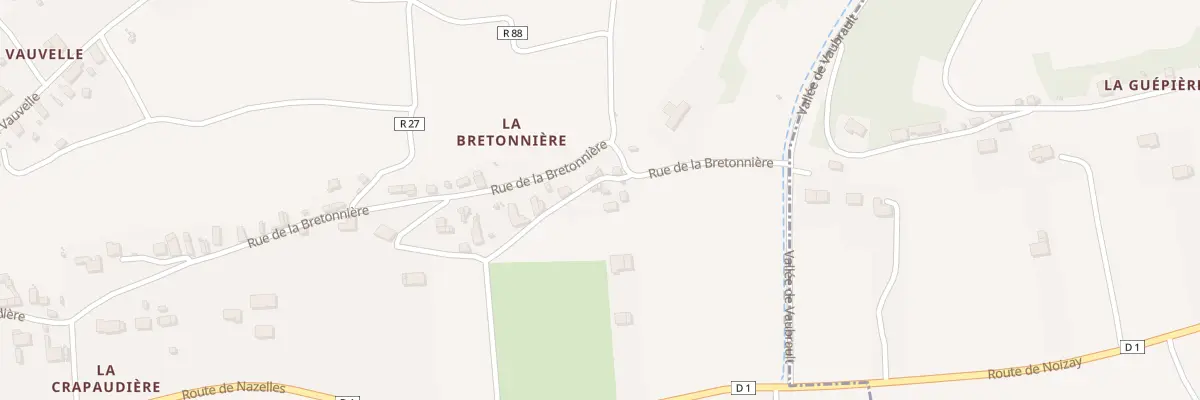 Plan du 190 Rue de la Basse Bretonnière à Noizay