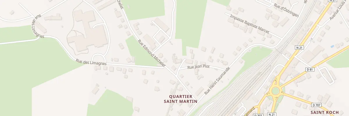 Plan du 10 Rue Edmond Michelet à Thiviers