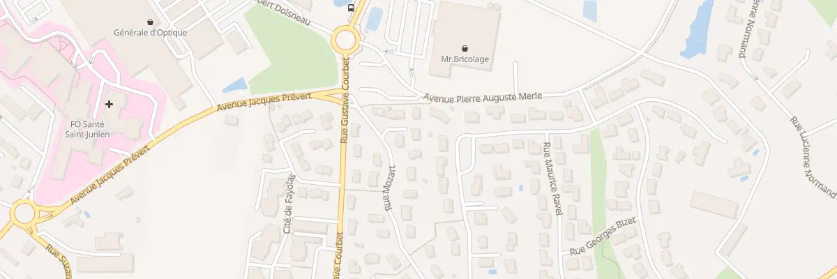 Plan du 7 Rue Mozart à Saint-Junien