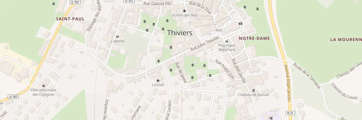 Plan du 17 Rue Jules Theulier à Thiviers