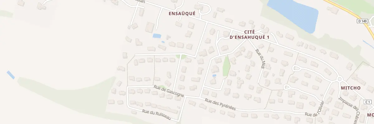 Plan du 2 Rue d’Ensahuqué à Samatan