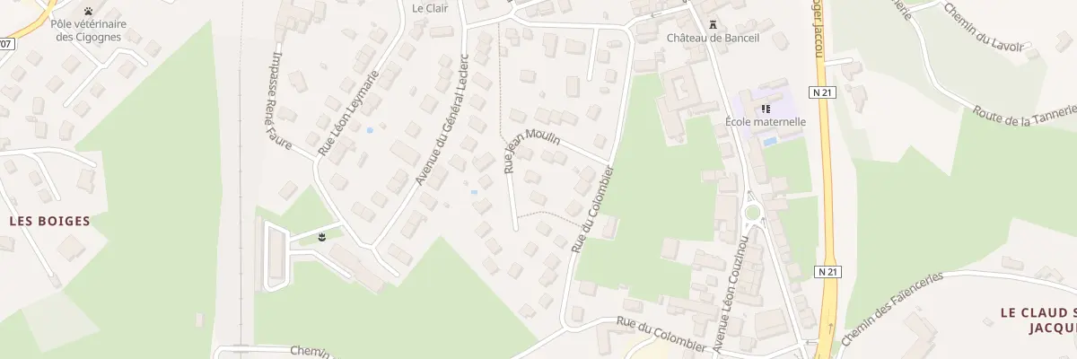 Plan du 22 Rue Jean Moulin à Thiviers