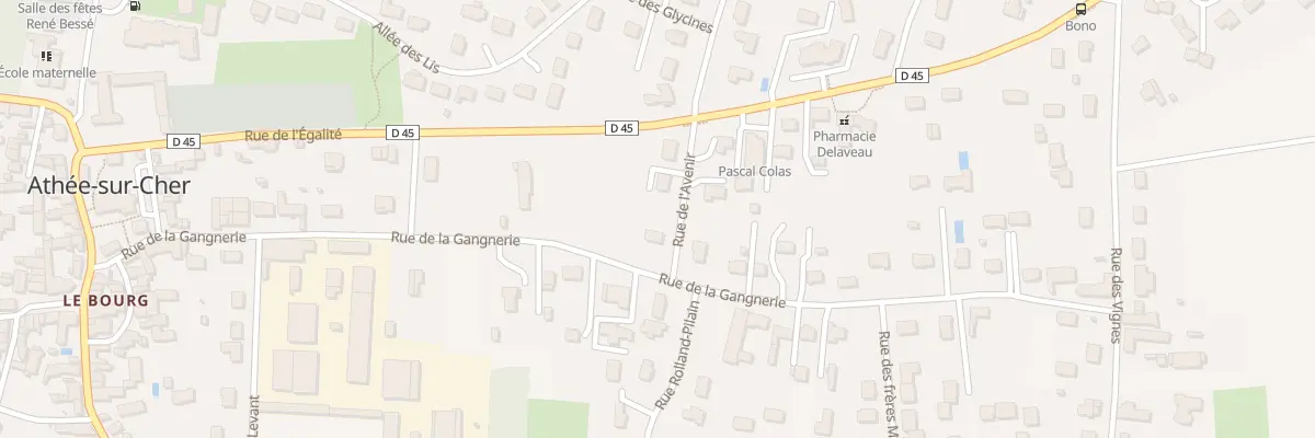 Plan du 21 Rue de la Gangnerie à Athée-sur-Cher