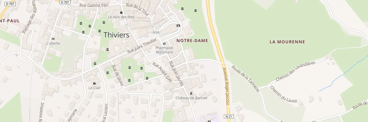 Plan du 7 Rue de la Mourenne à Thiviers