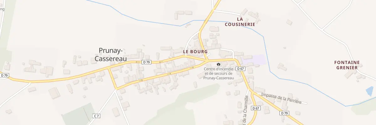 Plan du 2 Rue de l’Hotel de Ville à Prunay-Cassereau