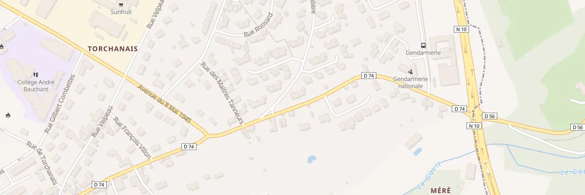 Plan du 2 Rue de la Cyneliere à Château-Renault