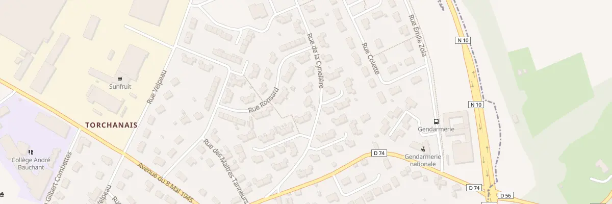 Plan du 13 Rue de la Cyneliere à Château-Renault