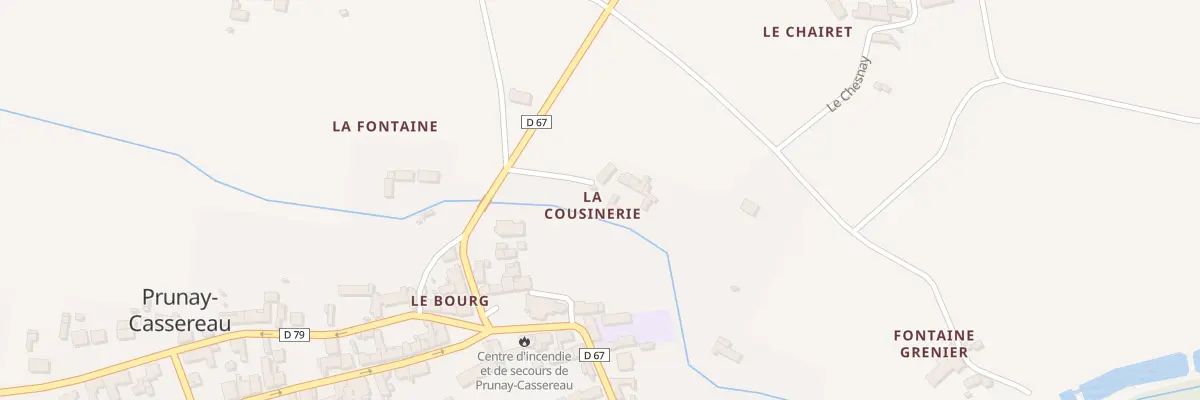 Plan du 1 La Cousinerie à Prunay-Cassereau