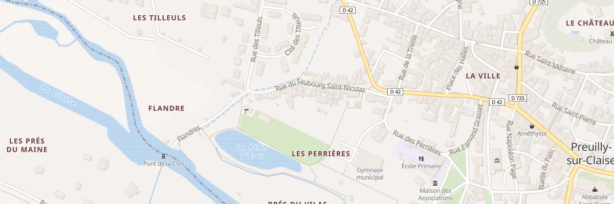 Plan du 27 Rue du Fbg St Nicolas à Preuilly-sur-Claise