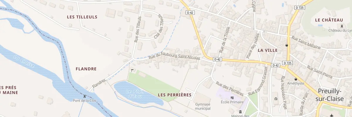 Plan du 23 Rue du Faubourg Saint Nicolas à Preuilly-sur-Claise