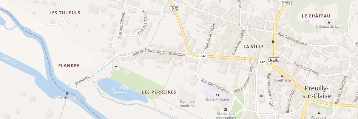 Plan du 7 Rue du Fbg St Nicolas à Preuilly-sur-Claise