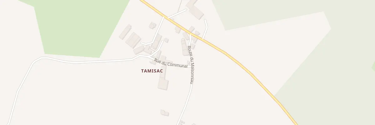 Plan du 18 Tamisac à Champagnac-la-Rivière
