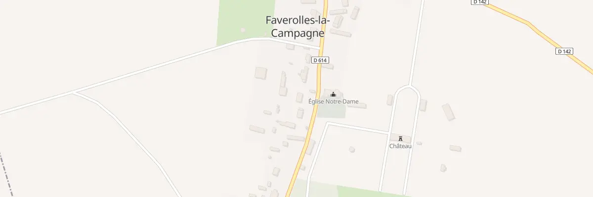 Plan du 43 Rue de l’Eglise à Faverolles-la-Campagne