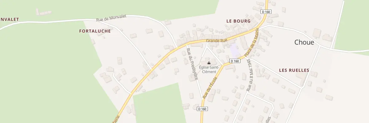 Plan du 1 Rue du Presbytère à Choue