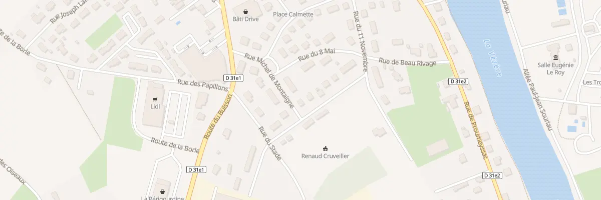 Plan du 2 Rue Michel Montaigne au Bugue