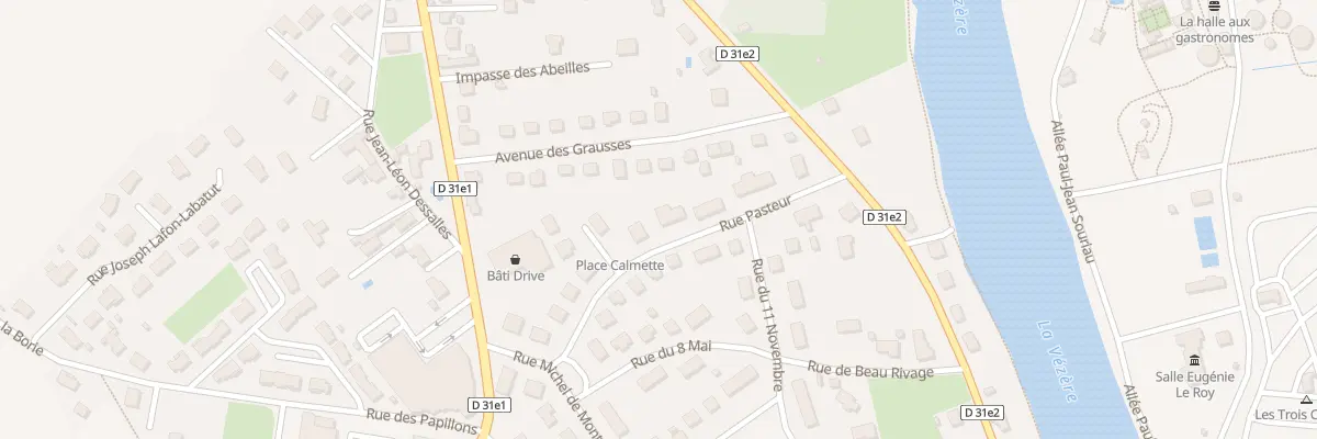 Plan du 16 Rue Pasteur au Bugue