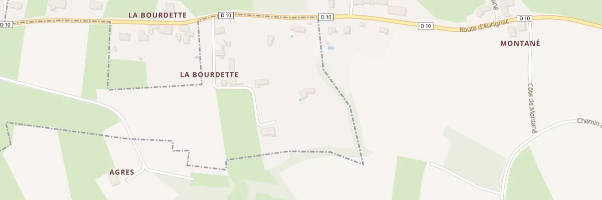 Plan de La Bourdette à Montoulieu-Saint-Bernard
