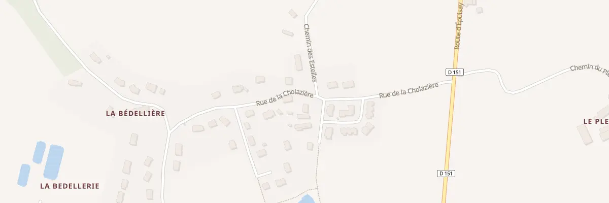 Plan du 13 Rue de la Cholazière à Épuisay
