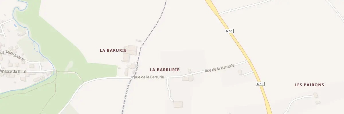 Plan du 2 Rue de la Barrurie à Château-Renault