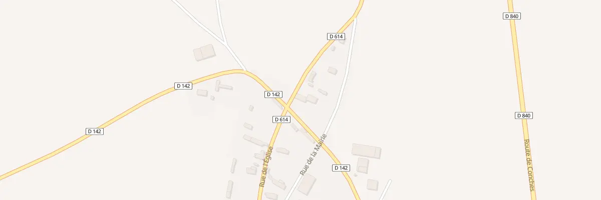 Plan du 1 Rue de la Vierge à Faverolles-la-Campagne