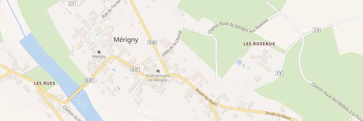 Plan du 1 Rte du Blanc à Mérigny