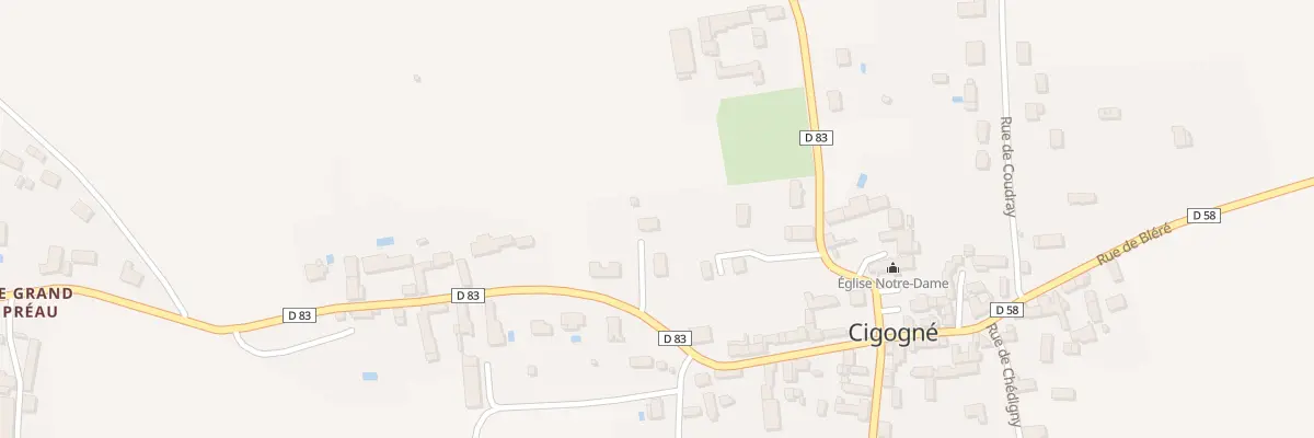 Plan du 12T Rue de Courçay à Cigogné