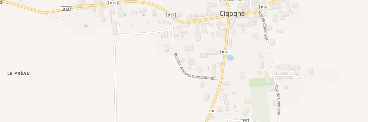 Plan du 5 Rue des Anciens Combattants à Cigogné