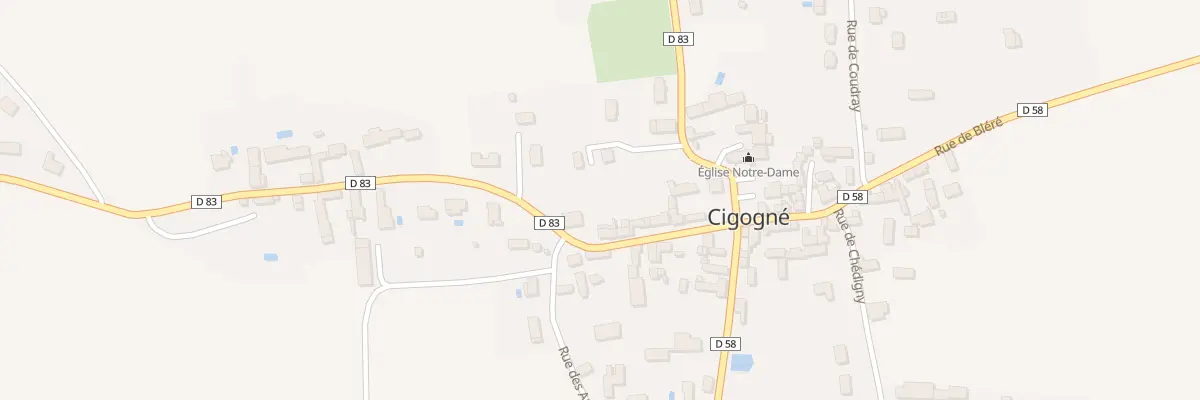 Plan du 10 Rue de Courçay à Cigogné