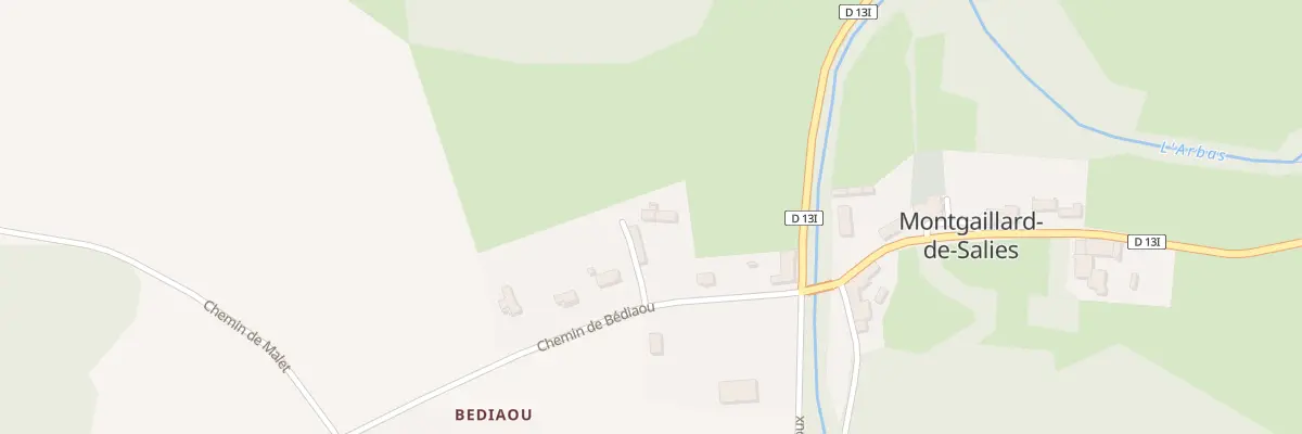 Plan du 14 Bediaou à Montgaillard-de-Salies