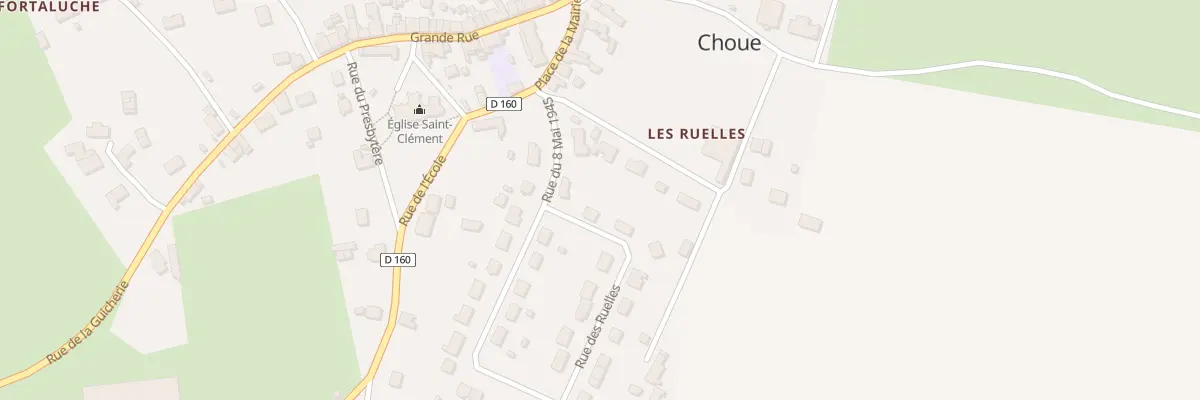 Plan du 2 Rue des Ruelles à Choue