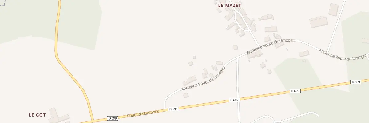 Plan du 21 Art de Limoges à Champagnac-la-Rivière