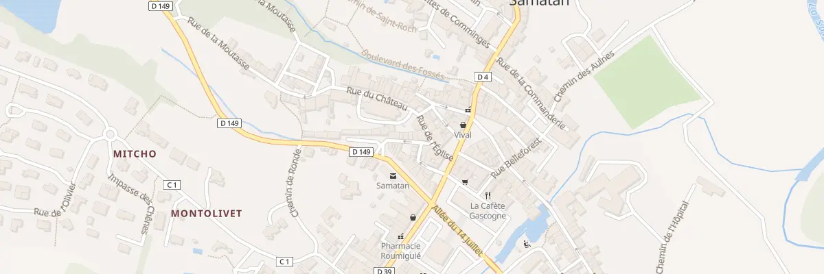 Plan du 6 Rue du Coin du Sac à Samatan