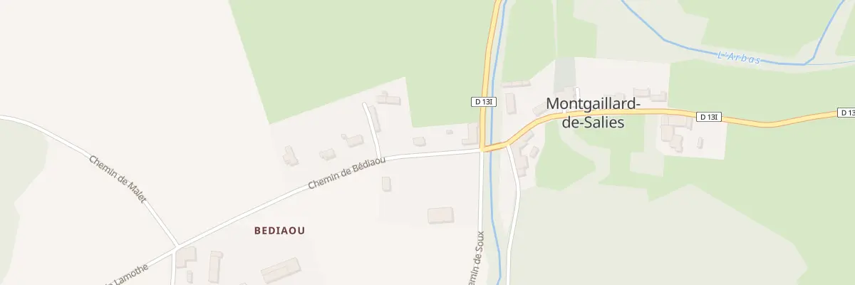 Plan du 70 Che de Bédiaou à Montgaillard-de-Salies