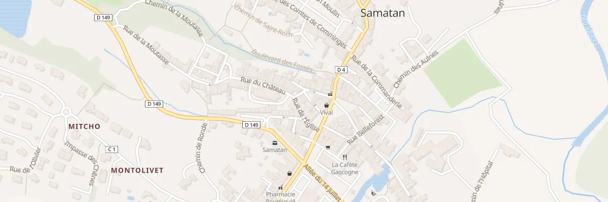 Plan du 9 Rue du Four à Samatan