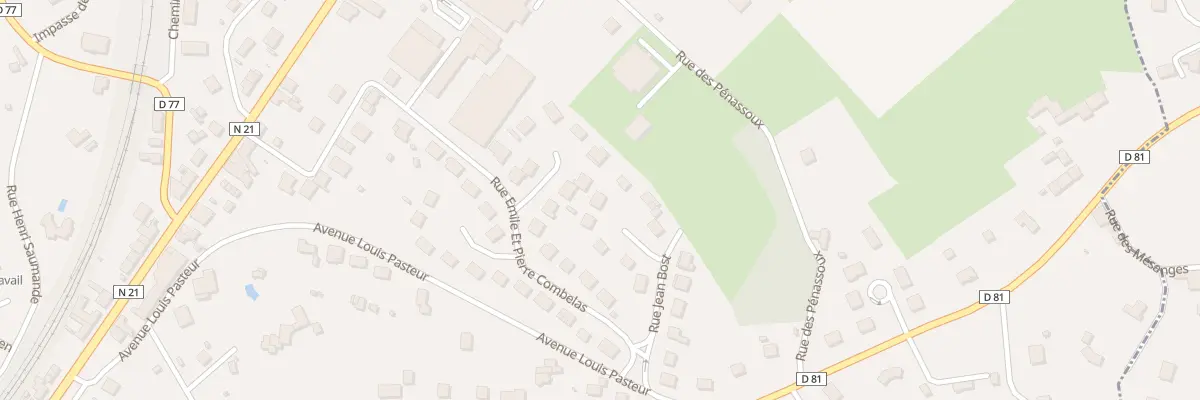 Plan du 7 Rue Robert Coulaud à Thiviers