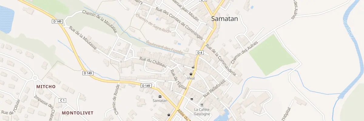 Plan du 7 Rue du Chanoine Dieuzaide à Samatan