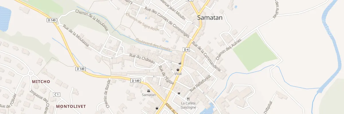 Plan du 5 Rue du Chanoine Dieuzaide à Samatan