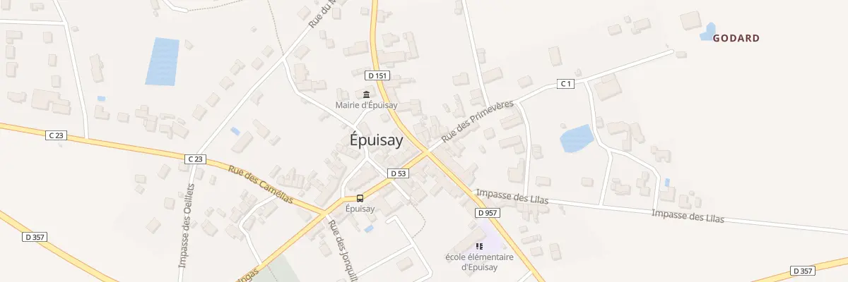 Plan du 1 Rue des Bleuets à Épuisay
