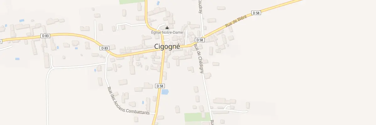 Plan du 2 Rue de Chédigny à Cigogné