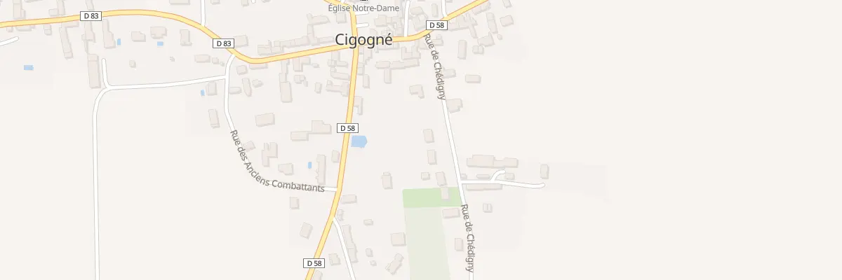 Plan du 6 Rue de Chédigny à Cigogné